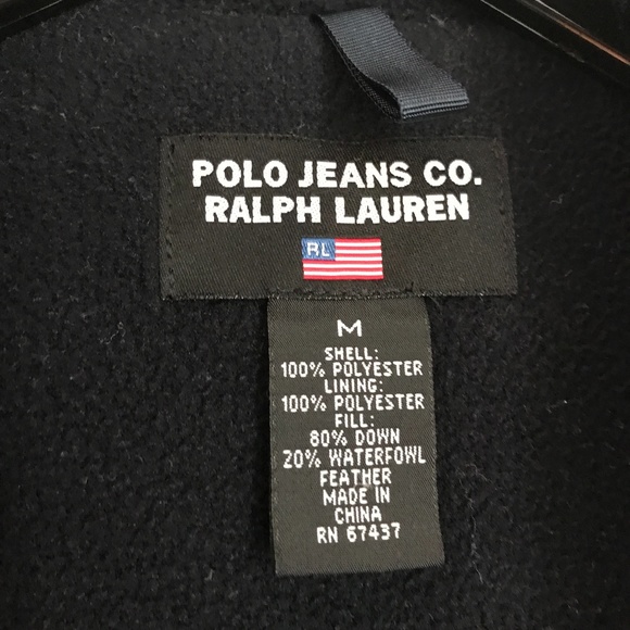 ❤️ HOST PICK! *** RALPH LAUREN POLO JEANS DOWN VEST - Picture 4 of 6